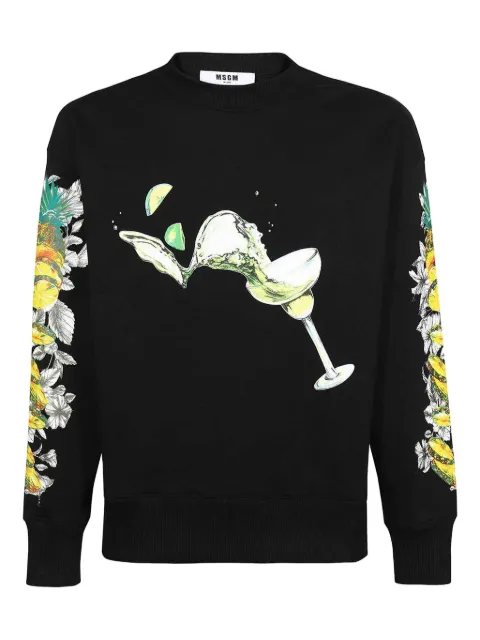 MSGM graphic-print sweatshirt Black 3440MM169237001