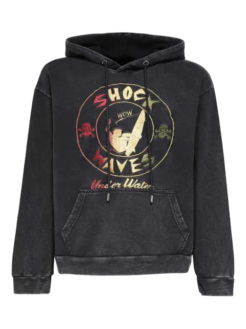 Who Decides War embroidered hoodie Grey 11100260002