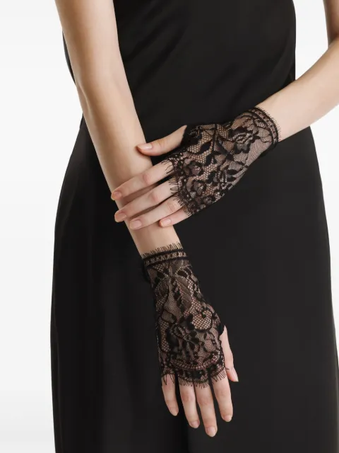 2310 STUDIO lace fingerless gloves Black FF28