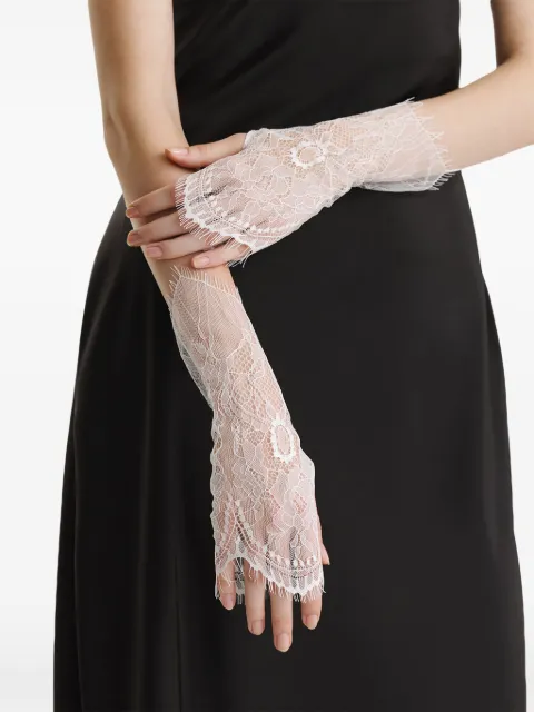 2310 STUDIO floral-lace gloves White FF21