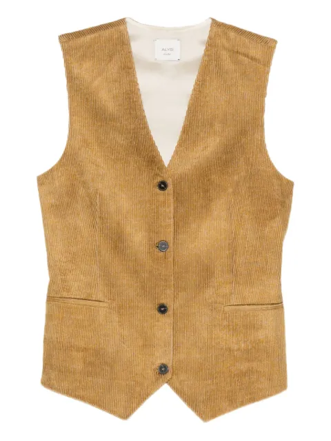 Alysi corduroy button-fastening waistcoat Neutrals 165844A5220