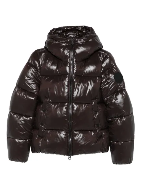 Save The Duck hooded puffer jacket Brown D31989WLOVE