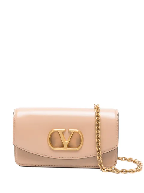 Valentino Garavani VLogo-signature leather cutch bag Neutrals WB0R71GCB