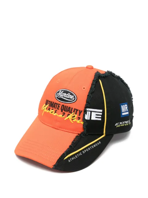 Martine Rose two-tone frayed-edge cap Orange 1217WP13200