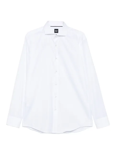 BOSS long-sleeve button-fastening shirt White 50545819