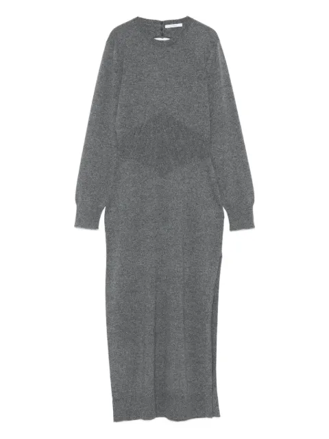 Givenchy side-split long-sleeve midi dress Grey BW22FM4ZRB