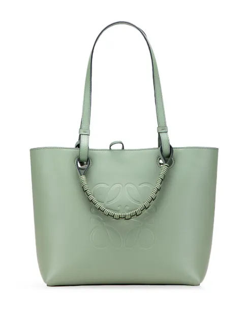 Loewe Pre-Owned 2020 Small Smooth Calfskin Anagram Tote satchel Green 0X642YN5YHR8XY5R