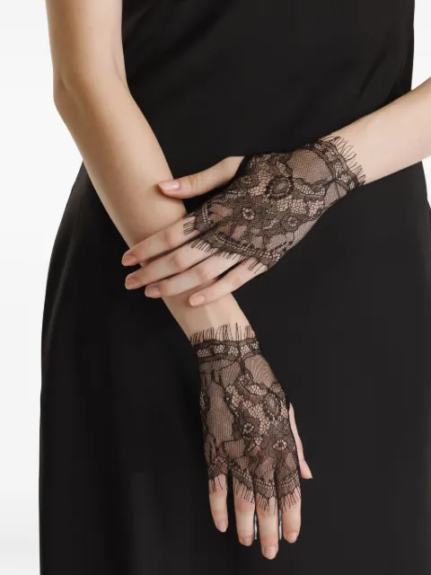 2310 STUDIO lace fingerless gloves Black FF29