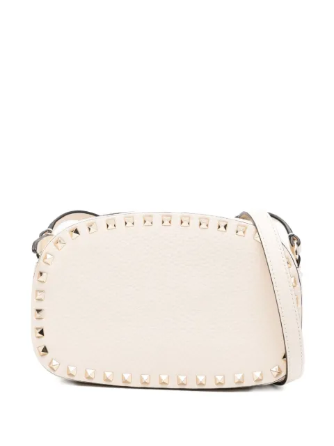 Valentino Garavani small Rockstud calf leather cross-body bag Neutrals WB0S17VSF