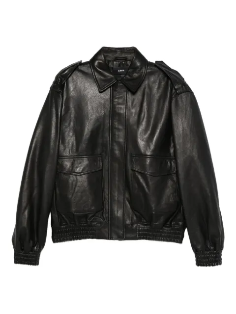 Arma flap-pocket leather jacket Black 010L25607602