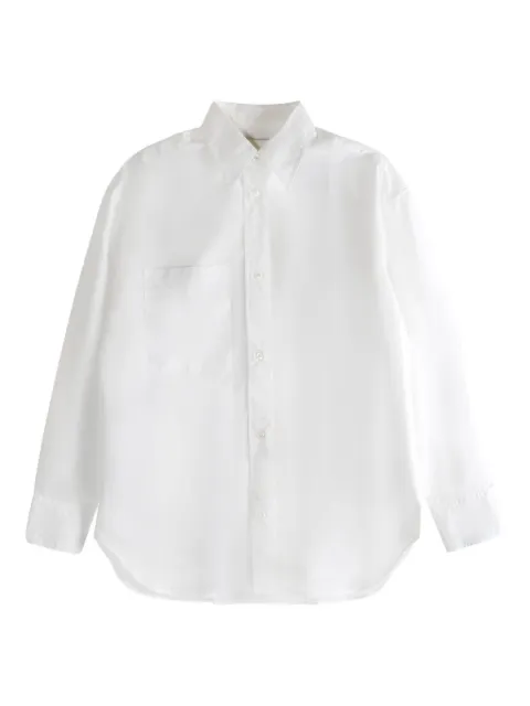 Studio Nicholson Leto patch-pocket long-sleeve shirt White LETOSNW1591