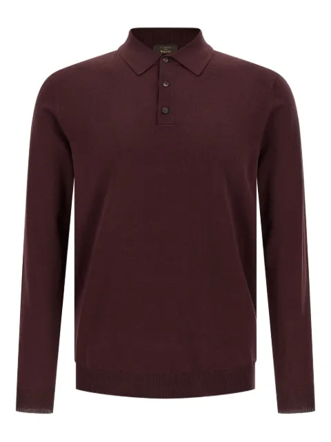 Zanone long-sleeves polo-neck sweater Red 810232Z0290N7597