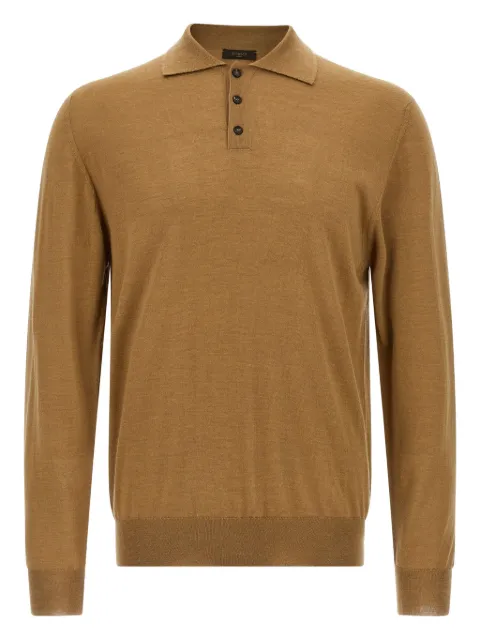 Zanone cashmere-silk blend polo-neck sweater Brown 810232ZW206