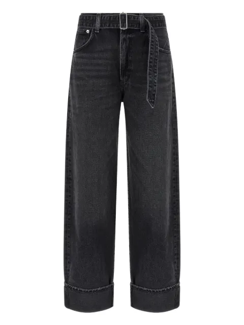 AGOLDE belted cuffed jeans Black A2701817ARNE