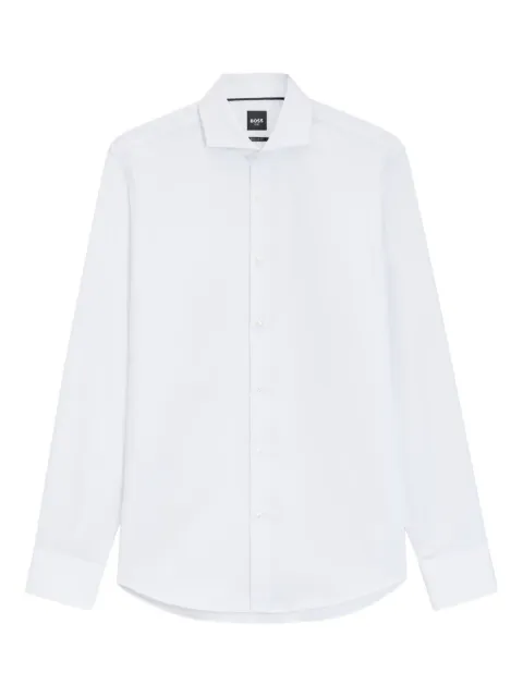 BOSS cutaway-collar cotton shirt White 50554624