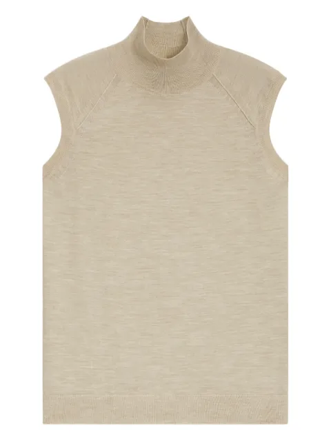 BOSS high-neck sleeveless top Neutrals 50544998