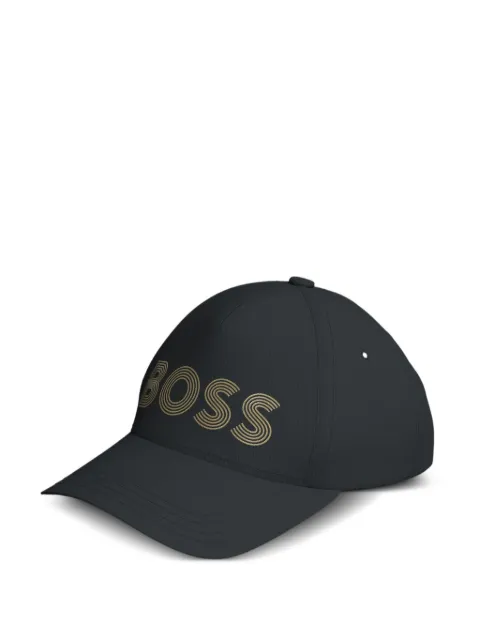 BOSS logo-print baseball cap Black 50544417