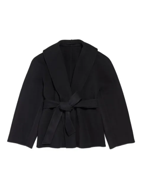Balenciaga belted wrapped jacket Black 850609TRU30