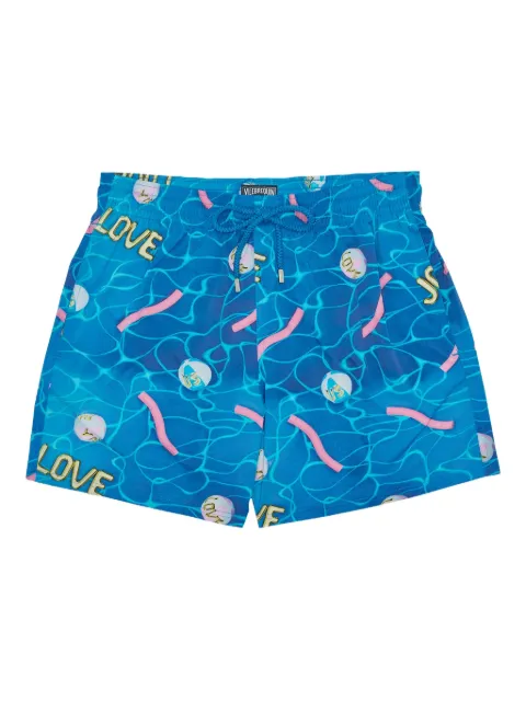 Vilebrequin moorise-printed swim shorts Blue MSOZF116