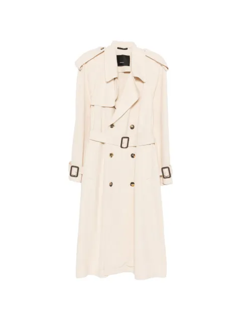 WARDROBE.NYC buttoned belted trench coat Neutrals W4103S26CV