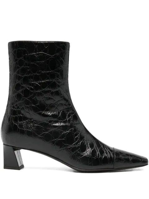 Giuseppe Zanotti crocodile-effect block-heel boots Black I570000006