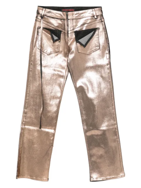 Ottolinger metallic-panel jeans Pink 11720281701