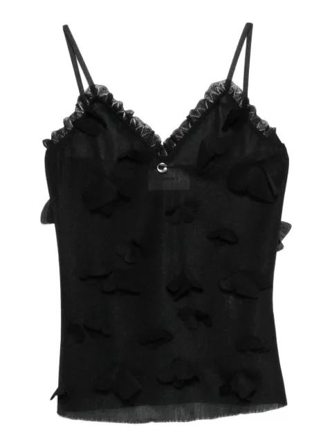 Coperni butterflies-appliqué top Black COPML165Y3015