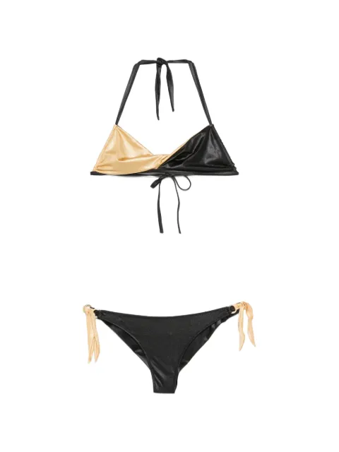 Pin Up Stars halterneck triangle bikini Black 17A505CF634