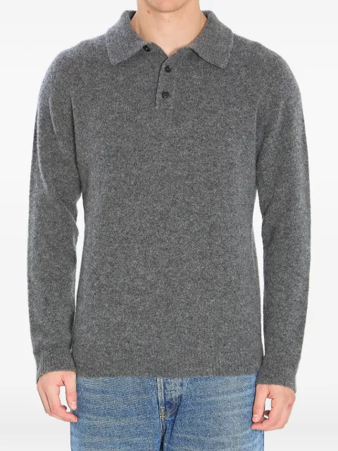 Roberto Collina cashmere blend polo shirt Grey 253M32004