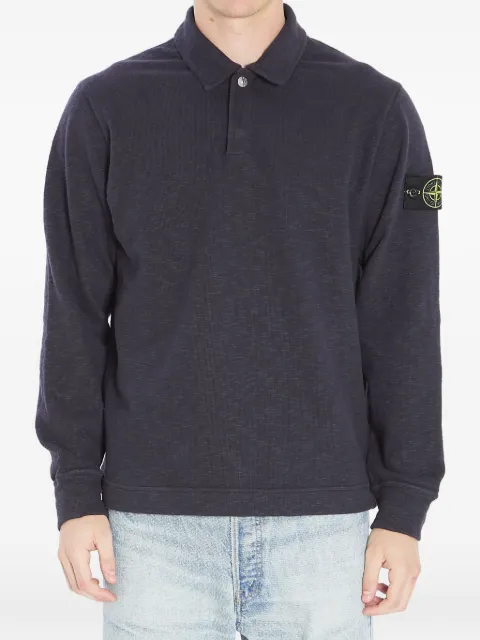 Stone Island Compass-detail polo shirt Blue K2S156100054S0238