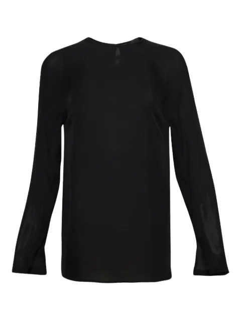 WARDROBE.NYC sheer split-cuff blouse Black W1123R21SE
