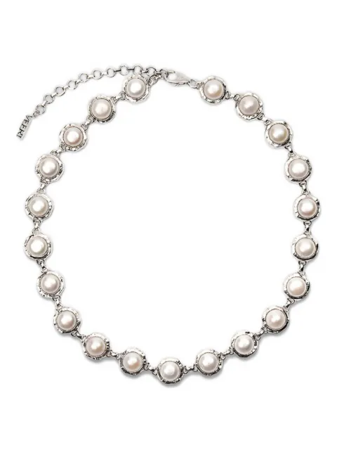VEERT The Pearl Circle necklace White JLG0022WG