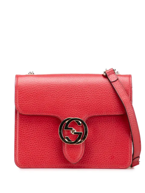 Gucci Pre-Owned 2016-2025 Small Dollar Calfskin Interlocking G crossbody bag Red 17XY2BPJK9YMPJIP