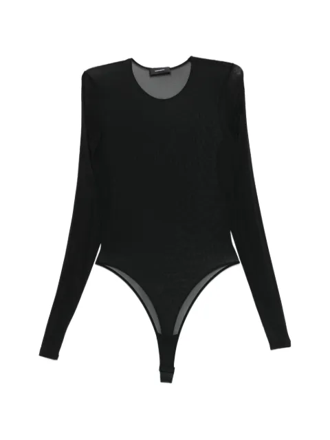 WARDROBE.NYC sheer long-sleeve bodysuit Black W5043F25NY