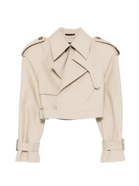 WARDROBE.NYC Drill buckle fastening trench jacket Neutrals W4082S26CO