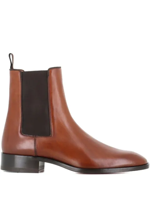 Christian Louboutin Samson elastic-panel leather boots Brown SAMSONFHAVA