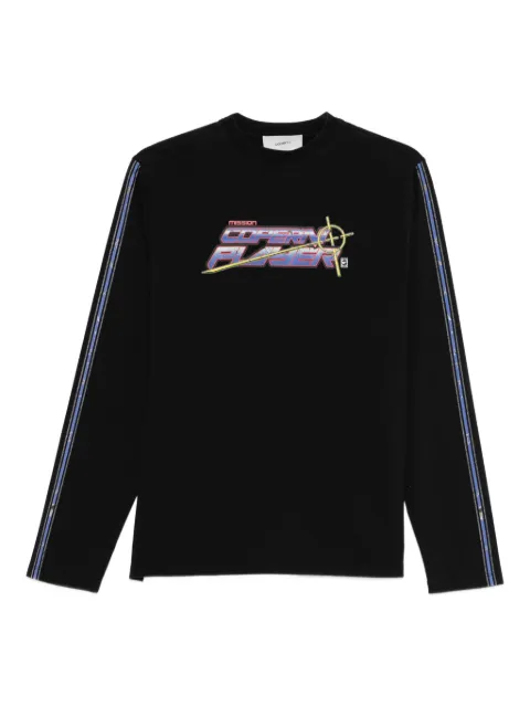 Coperni logo-print long-sleeve t-shirt Black COPJS16PF5041