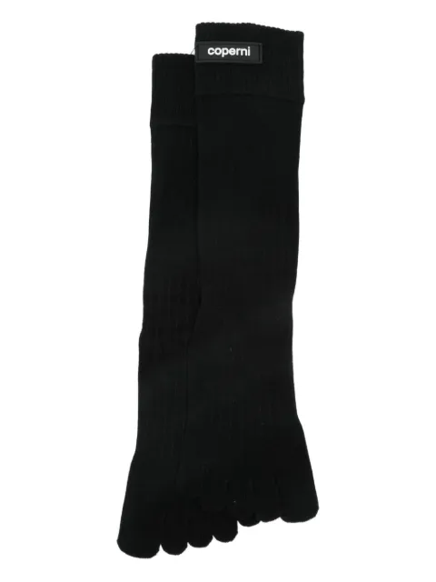 Coperni five-toe ribbed socks Black COPSA09F2049