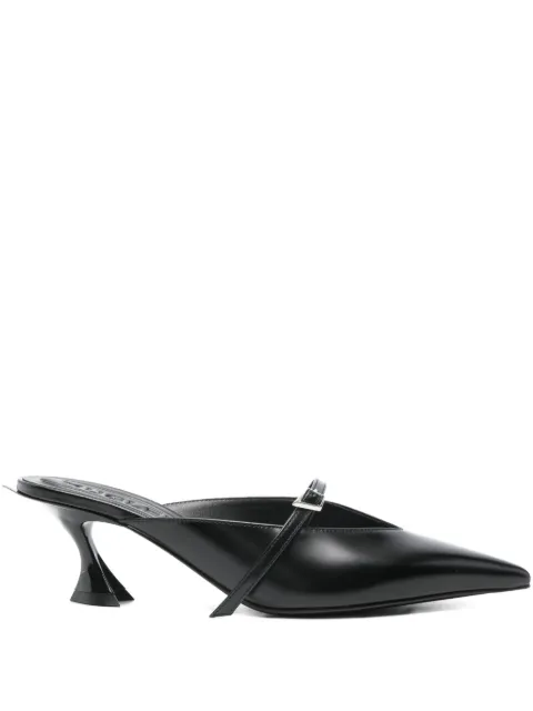 Mugler 70mm leather heeled sandals Black MUWFW26FS214TB001