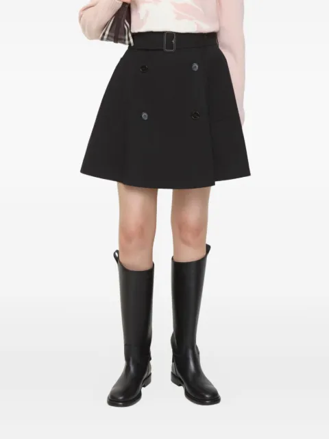Burberry gabardine trench mini skirt Black 8117620