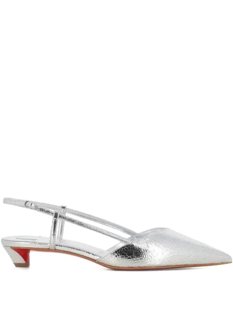 Christian Louboutin Miss Z Slingina slingback pointed-toe pumps Grey MISSZSLSILV