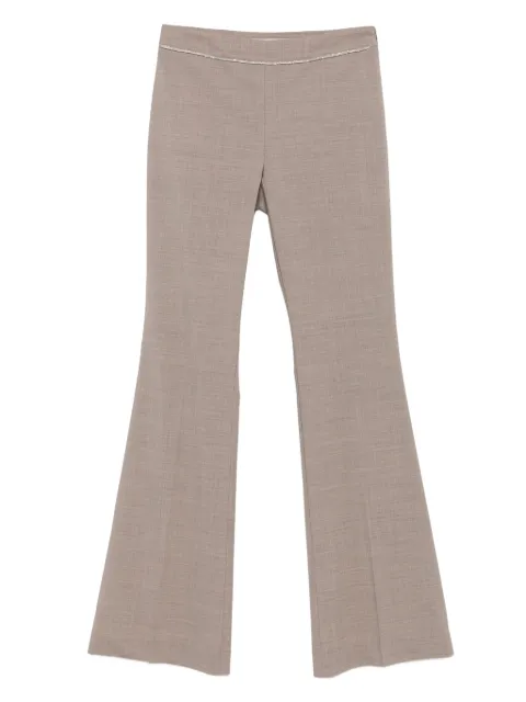 D.Exterior embellished flared trousers Neutrals 61922