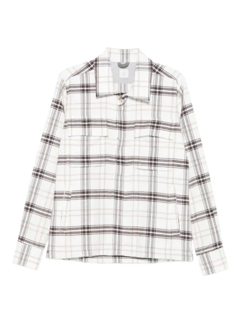 Eleventy checked chest-pocket shirt White L75CAML05TES0L129