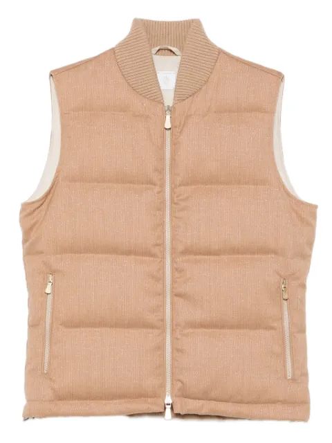 Eleventy quilted gilet Neutrals L80GILI02TES0L130