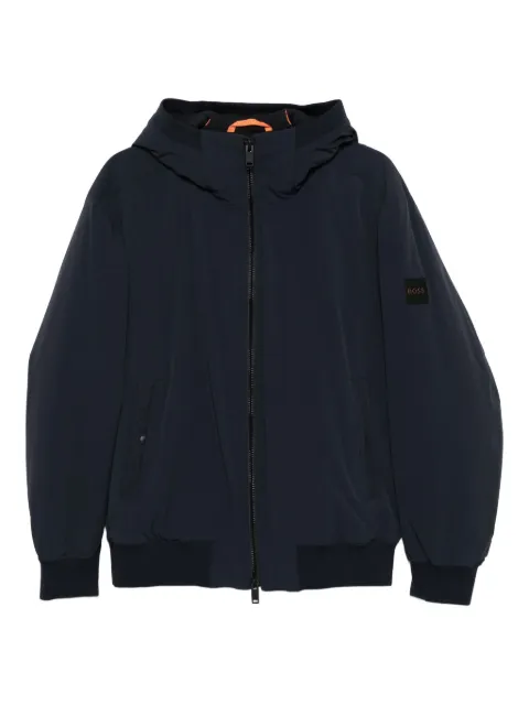 BOSS logo-patch padded jacket Blue 50547554