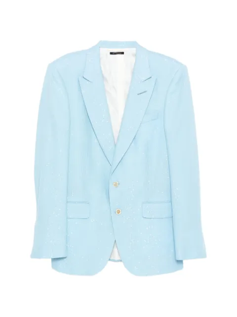 TOM FORD sequinned bouclé blazer Blue JLMP01WYS01