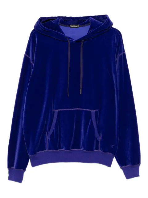 TOM FORD velour hoodie Purple JOL013JMC078