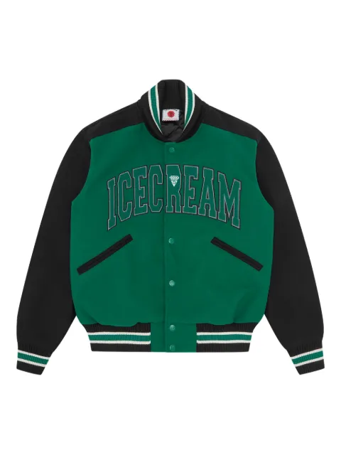 ICECREAM varsity wool jacket Green IC25302