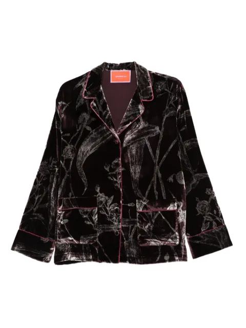La DoubleJ velvet pyjama top Red SHI0077DEV004BMB03RE07