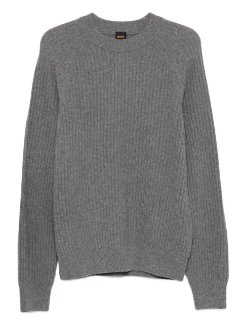 BOSS crew-neck sweater Grey 50548674